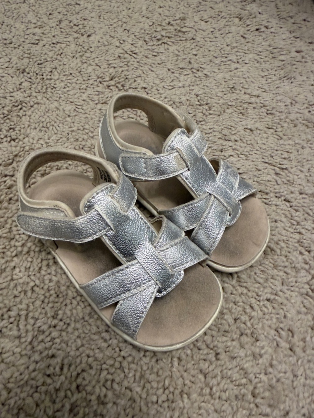 See Kai Run Silver Metallic Toddler Sandals
